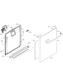 Door Assembly parts for Bosch Dishwasher SHX3AR75UC/06 from AppliancePartsPros.com