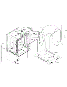 Cabinet parts for Bosch Dishwasher SHX3AR75UC/06 from AppliancePartsPros.com