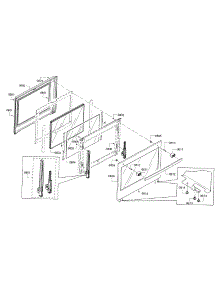 Door parts for Bosch Range HEIP054U/02 from AppliancePartsPros.com