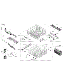 Rack parts for Bosch Dishwasher SHS5AV52UC/01 from AppliancePartsPros.com