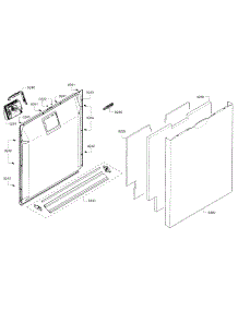 Door parts for Bosch Dishwasher SHS5AV55UC/01 from AppliancePartsPros.com