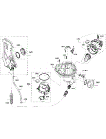 Pump parts for Bosch Dishwasher SHXN8U55UC/07 from AppliancePartsPros.com