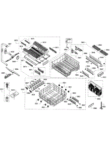 Racks parts for Bosch Dishwasher SHXN8U55UC/07 from AppliancePartsPros.com