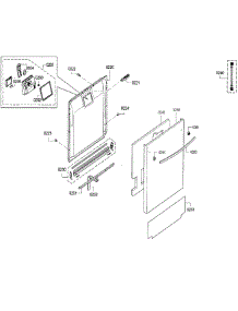 Door parts for Bosch Dishwasher SGX68U55UC/A5 from AppliancePartsPros.com