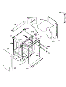 Frame parts for Bosch Dishwasher SGX68U55UC/A5 from AppliancePartsPros.com