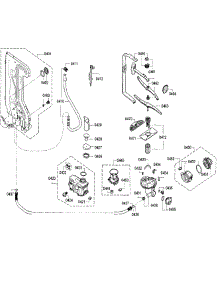 Pump parts for Bosch Dishwasher SGX68U55UC/A5 from AppliancePartsPros.com