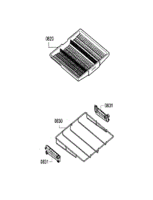 Rack 2 parts for Bosch Dishwasher SGX68U55UC/A5 from AppliancePartsPros.com