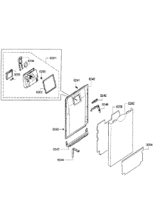 Door parts for Bosch Dishwasher SPE53U55UC/29 from AppliancePartsPros.com