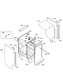 Frame parts for Bosch Dishwasher SPE53U52UC/29 from AppliancePartsPros.com