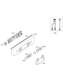 Control Panel parts for Bosch Dishwasher SPE53U55UC/33 from AppliancePartsPros.com