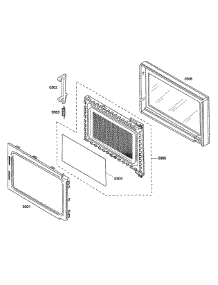 Microwave Door parts for Bosch Wall Oven HBL5720UC/02 from AppliancePartsPros.com