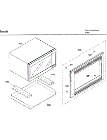 Frame-Microwave parts for Bosch Wall Oven HBL5720UC/01 from AppliancePartsPros.com