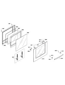 Door parts for Bosch Wall Oven HBL5720UC/03 from AppliancePartsPros.com