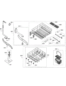 Rack parts for Bosch Dishwasher SHU43C02UC/47 from AppliancePartsPros.com