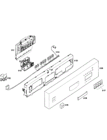 Control Panel parts for Bosch Dishwasher SHU43C02UC/36 from AppliancePartsPros.com