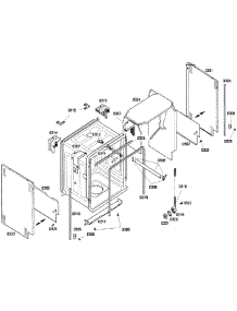 Frame parts for Bosch Dishwasher SHU43C02UC/12 from AppliancePartsPros.com