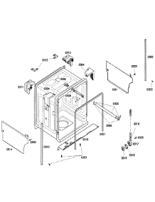 Frame parts for Bosch Dishwasher SHU43C02UC/43 from AppliancePartsPros.com