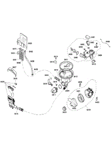 Pump parts for Bosch Dishwasher SHU43C02UC/43 from AppliancePartsPros.com