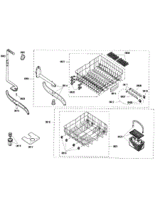 Rack parts for Bosch Dishwasher SHU43C02UC/43 from AppliancePartsPros.com