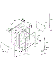 Frame parts for Bosch Dishwasher SHU43C02UC/46 from AppliancePartsPros.com