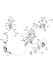 Pump parts for Bosch Dishwasher SHU43C02UC/46 from AppliancePartsPros.com