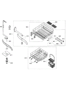 Rack parts for Bosch Dishwasher SHU43C02UC/46 from AppliancePartsPros.com