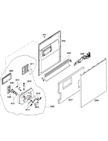 Door parts for Bosch Dishwasher SHU43C02UC/37 from AppliancePartsPros.com