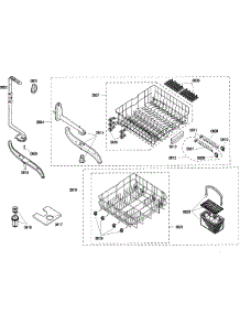Rack parts for Bosch Dishwasher SHU43C02UC/37 from AppliancePartsPros.com