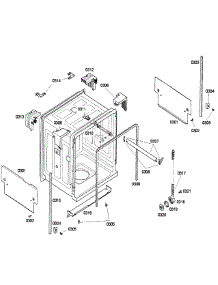 Frame parts for Bosch Dishwasher SHU43C02UC/22 from AppliancePartsPros.com