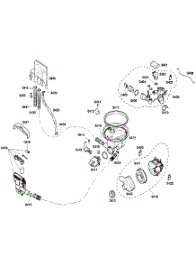 Pump parts for Bosch Dishwasher SHU43C02UC/22 from AppliancePartsPros.com