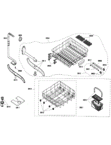 Rack parts for Bosch Dishwasher SHU43C02UC/22 from AppliancePartsPros.com