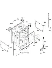 Cavity parts for Bosch Dishwasher SHU43C02UC/38 from AppliancePartsPros.com