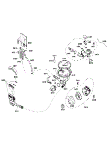 Pump parts for Bosch Dishwasher SHU43C02UC/40 from AppliancePartsPros.com