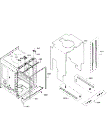 Cavity parts for Bosch Dishwasher SHE53TF6UC/07 from AppliancePartsPros.com