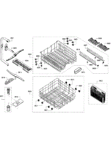 Rack parts for Bosch Dishwasher SHE53TF6UC/07 from AppliancePartsPros.com