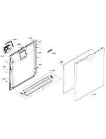 Door parts for Bosch Dishwasher SHE3ARF2UC/07 from AppliancePartsPros.com