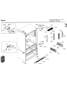 Outer Asy parts for Bosch Refrigerator B21CL80SNS/01 from AppliancePartsPros.com