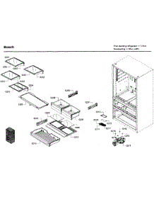 Inner Asy parts for Bosch Refrigerator B21CL80SNS/01 from AppliancePartsPros.com