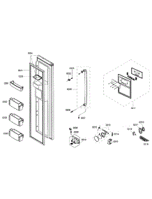 Left Door parts for Bosch Refrigerator B20CS50SNS/01 from AppliancePartsPros.com