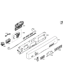 Control Panel parts for Bosch Dishwasher SHE55M12UC/59 from AppliancePartsPros.com