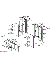 Doors Assembly parts for Bosch Refrigerator B36IT70NNP/08 from AppliancePartsPros.com