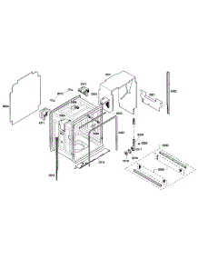 Cabinet parts for Bosch Dishwasher SHE55M12UC/59 from AppliancePartsPros.com
