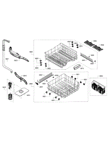 Rack parts for Bosch Dishwasher SHE3ARF6UC/14 from AppliancePartsPros.com