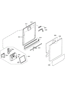 Door Assembly parts for Bosch Dishwasher SGE63E15UC/52 from AppliancePartsPros.com