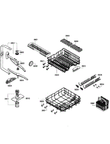 Baskets parts for Bosch Dishwasher SGE63E15UC/52 from AppliancePartsPros.com