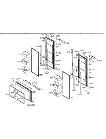 Door Assembly parts for Bosch Refrigerator B36IT71NNP/11 from AppliancePartsPros.com