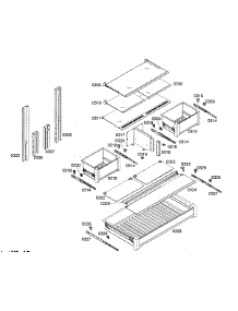 Shelfs Assembly 1 parts for Bosch Refrigerator B36IT71NNP/11 from AppliancePartsPros.com