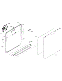 Door parts for Bosch Dishwasher SHE3AR55UC/21 from AppliancePartsPros.com