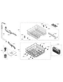 Rack parts for Bosch Dishwasher SHE3AR55UC/21 from AppliancePartsPros.com