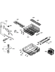 Baskets parts for Bosch Dishwasher SGE63E15UC/55 from AppliancePartsPros.com